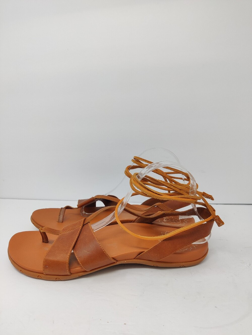 Chaco Maple Sage Leather Gladiator Sandals Women’s 12 Cognac Lace Up Boho